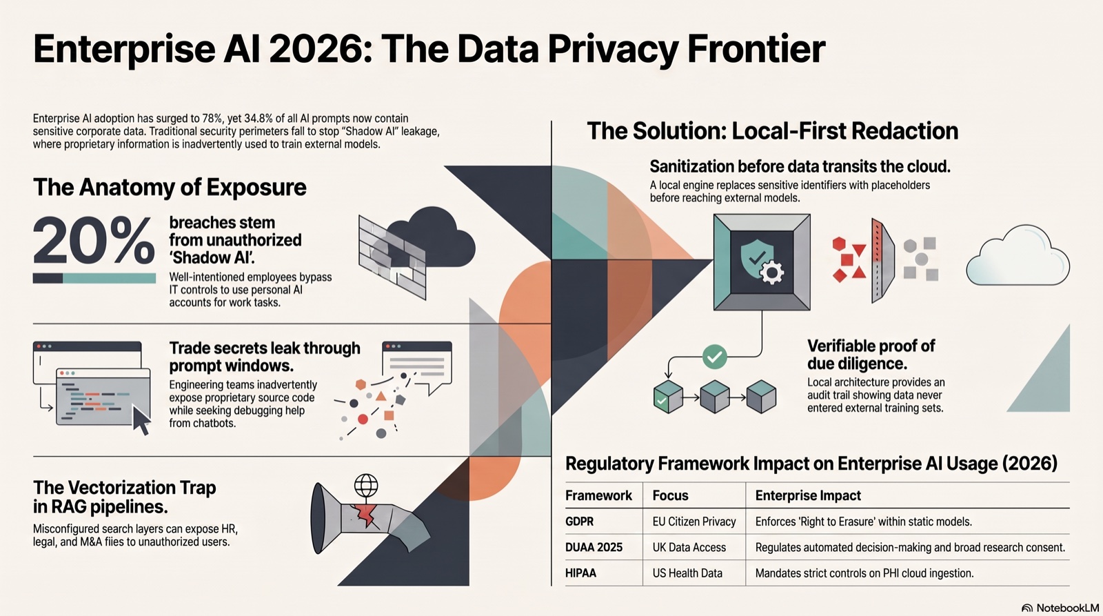 Infographic summarising how to use AI safely in business